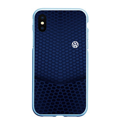 Чехол iPhone XS Max матовый Volkswagen: Sport Motors, цвет: 3D-голубой