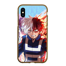 Чехол iPhone XS Max матовый My Hero Academia напрягся