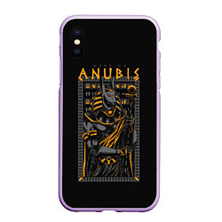 Чехол iPhone XS Max матовый Anubis, цвет: 3D-сиреневый