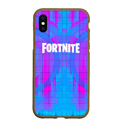 Чехол iPhone XS Max матовый Fortnite: Acid Neon