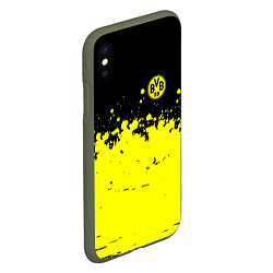 Чехол iPhone XS Max матовый FC Borussia Sport, цвет: 3D-темно-зеленый — фото 2