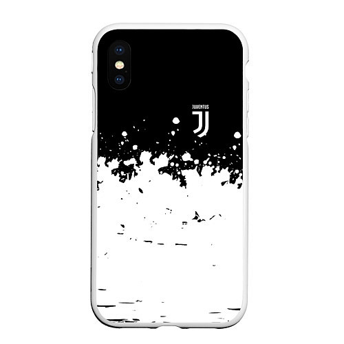 Чехол iPhone XS Max матовый FC Juventus Sport / 3D-Белый – фото 1