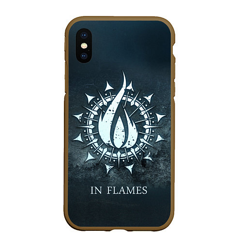 Чехол iPhone XS Max матовый In Flames: Cold Fire / 3D-Коричневый – фото 1