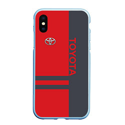 Чехол iPhone XS Max матовый Toyota, цвет: 3D-голубой