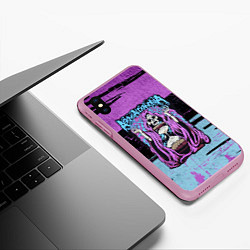 Чехол iPhone XS Max матовый Asking Alexandria: Purple Death, цвет: 3D-розовый — фото 2