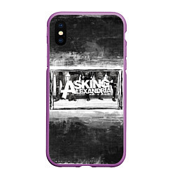 Чехол iPhone XS Max матовый Asking Alexandria, цвет: 3D-фиолетовый