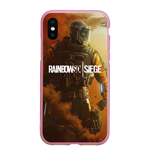 Чехол iPhone XS Max матовый Rainbow Six Siege: Outbreak / 3D-Розовый – фото 1