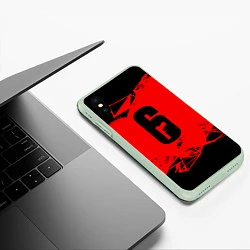 Чехол iPhone XS Max матовый R6S: Red Outbreak, цвет: 3D-салатовый — фото 2
