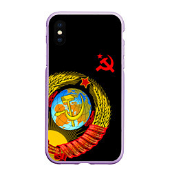Чехол iPhone XS Max матовый Герб СССР