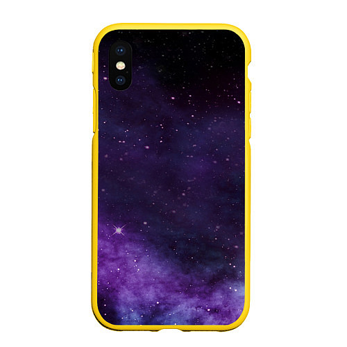 Чехол iPhone XS Max матовый Звёздный путь / 3D-Желтый – фото 1