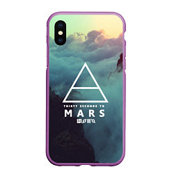 Чехол iPhone XS Max матовый 30 STM: Dark Heaven, цвет: 3D-фиолетовый