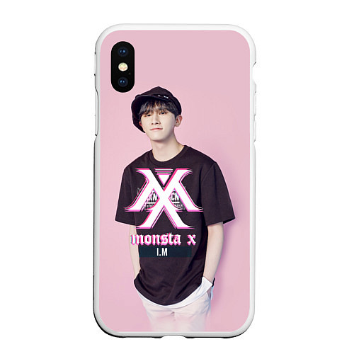 Чехол iPhone XS Max матовый Monsta X: I'm / 3D-Белый – фото 1