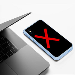 Чехол iPhone XS Max матовый MONSTA X 7, цвет: 3D-голубой — фото 2