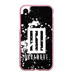 Чехол iPhone XS Max матовый Paramore: Black & White, цвет: 3D-розовый