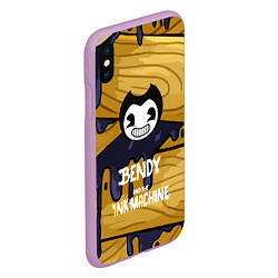 Чехол iPhone XS Max матовый Bendy and the Ink Machine, цвет: 3D-сиреневый — фото 2