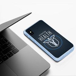 Чехол iPhone XS Max матовый R6S: Operation Health, цвет: 3D-голубой — фото 2