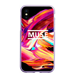 Чехол iPhone XS Max матовый MUSE: Neon Colours