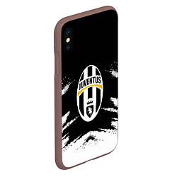 Чехол iPhone XS Max матовый FC Juventus, цвет: 3D-коричневый — фото 2