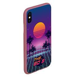 Чехол iPhone XS Max матовый The 80s Beach, цвет: 3D-малиновый — фото 2