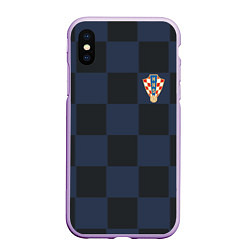 Чехол iPhone XS Max матовый Сборная Хорватии: Гостевая ЧМ-2018