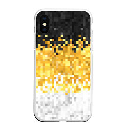 Чехол iPhone XS Max матовый Имперский флаг пикселами