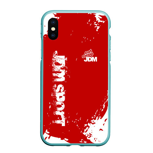 Чехол iPhone XS Max матовый Eat Sleep JDM: Red Style / 3D-Мятный – фото 1