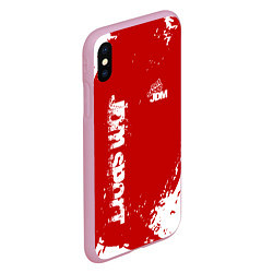 Чехол iPhone XS Max матовый Eat Sleep JDM: Red Style, цвет: 3D-розовый — фото 2