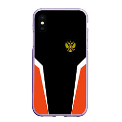 Чехол iPhone XS Max матовый Russia: Orange Sport, цвет: 3D-светло-сиреневый