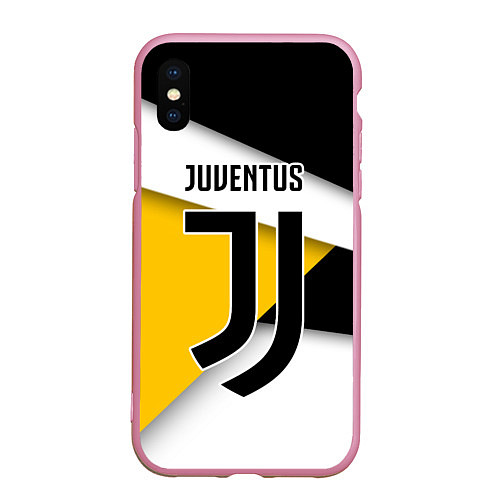 Чехол iPhone XS Max матовый FC Juventus / 3D-Розовый – фото 1