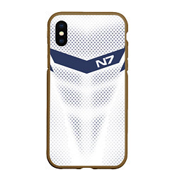 Чехол iPhone XS Max матовый N7: White Armor, цвет: 3D-коричневый