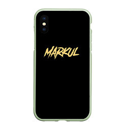 Чехол iPhone XS Max матовый Markul, цвет: 3D-салатовый