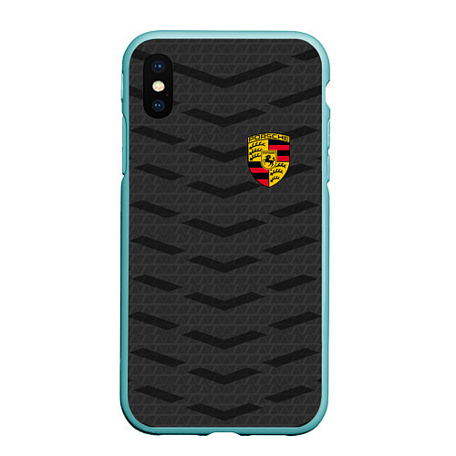 Чехол iPhone XS Max матовый Porsche: Grey Sport / 3D-Мятный – фото 1