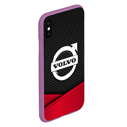 Чехол iPhone XS Max матовый Volvo: Grey Carbon, цвет: 3D-фиолетовый — фото 2