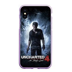 Чехол iPhone XS Max матовый Uncharted 4: A Thief's End, цвет: 3D-сиреневый