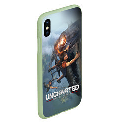 Чехол iPhone XS Max матовый Uncharted: The Lost Legacy, цвет: 3D-салатовый — фото 2