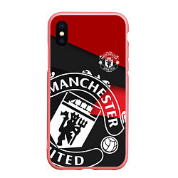 Чехол iPhone XS Max матовый FC Man United: Exclusive, цвет: 3D-баблгам