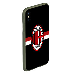 Чехол iPhone XS Max матовый AC Milan 1899, цвет: 3D-темно-зеленый — фото 2