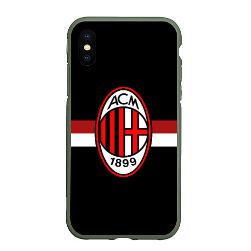 Чехол iPhone XS Max матовый AC Milan 1899 / 3D-Темно-зеленый – фото 1