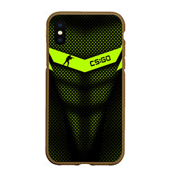 Чехол iPhone XS Max матовый CS:GO Carbon Form, цвет: 3D-коричневый