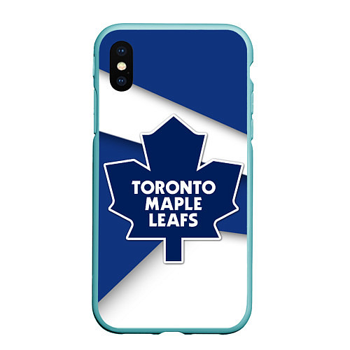 Чехол iPhone XS Max матовый Toronto Maple Leafs / 3D-Мятный – фото 1