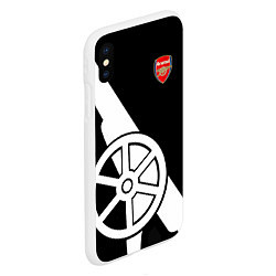 Чехол iPhone XS Max матовый FC Arsenal: Exclusive, цвет: 3D-белый — фото 2