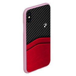 Чехол iPhone XS Max матовый BMW: Race Style, цвет: 3D-розовый — фото 2