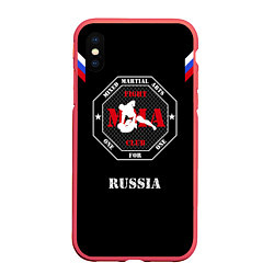 Чехол iPhone XS Max матовый MMA Russia, цвет: 3D-красный