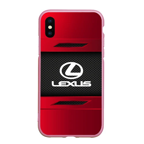 Чехол iPhone XS Max матовый Lexus Sport / 3D-Розовый – фото 1