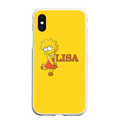 Чехол iPhone XS Max матовый Lisa Simpson, цвет: 3D-белый