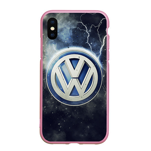 Чехол iPhone XS Max матовый Wolksvagen Storm / 3D-Розовый – фото 1