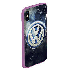 Чехол iPhone XS Max матовый Wolksvagen Storm, цвет: 3D-фиолетовый — фото 2