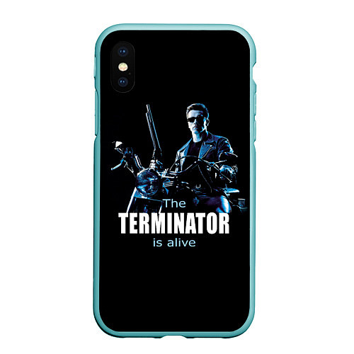 Чехол iPhone XS Max матовый Terminator: Is alive / 3D-Мятный – фото 1