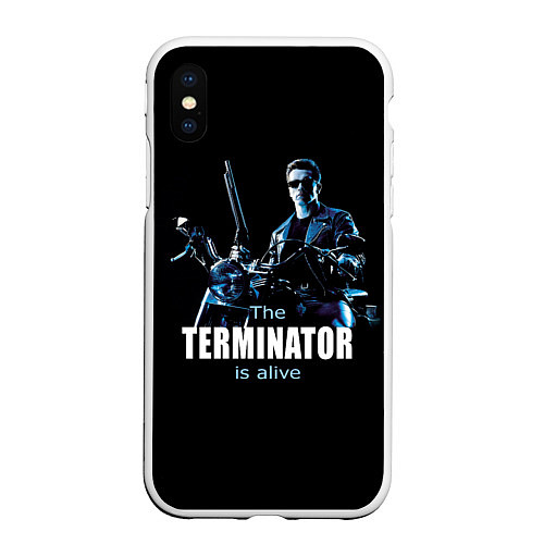 Чехол iPhone XS Max матовый Terminator: Is alive / 3D-Белый – фото 1