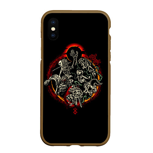 Чехол iPhone XS Max матовый Berserk Devils / 3D-Коричневый – фото 1